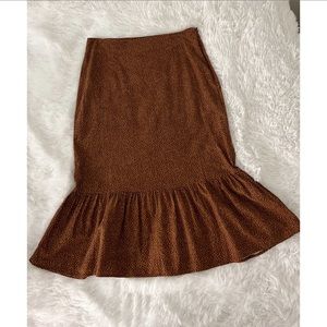 Urban Burnt Orange Polka dot Pencil Skirt